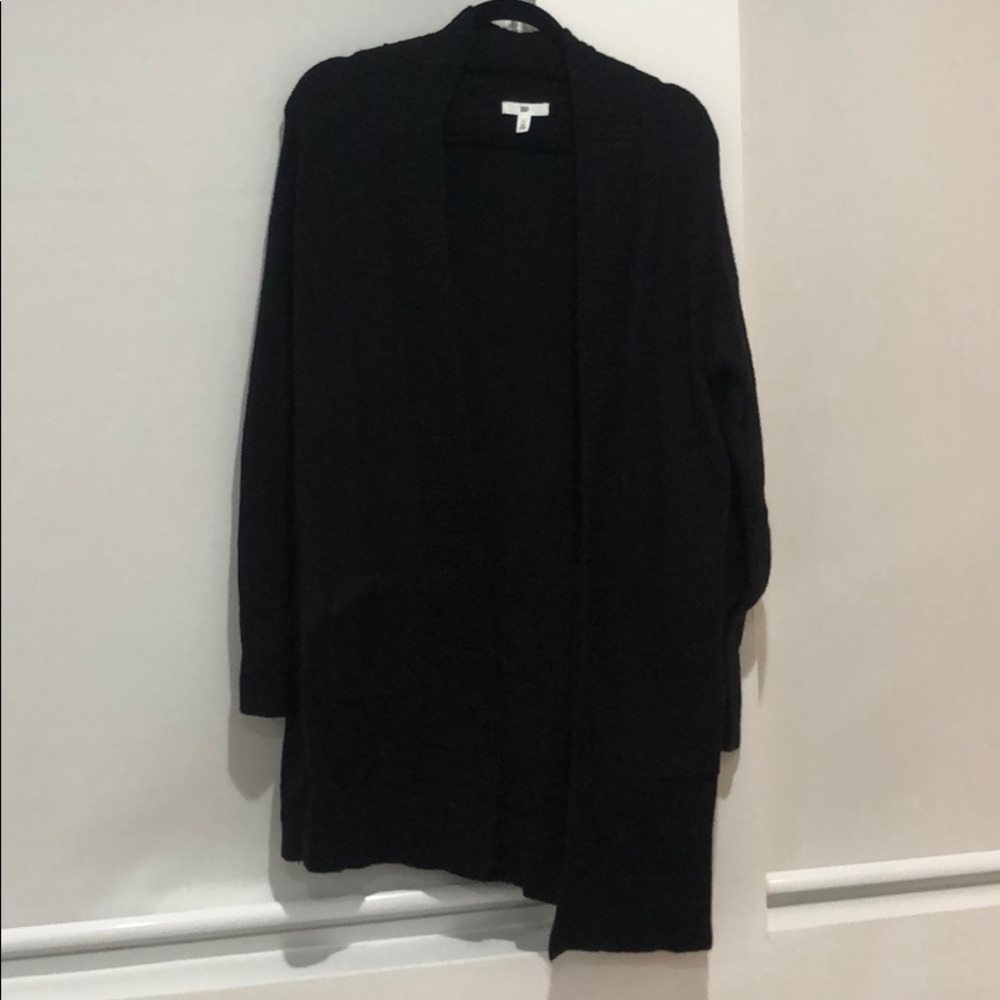 BP Long Black Cardigan In Blk with Pockets